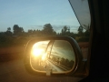 Sunset in my rearview mirror